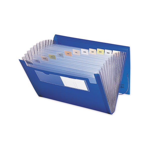 Expanding File, 12 Divider, Blue